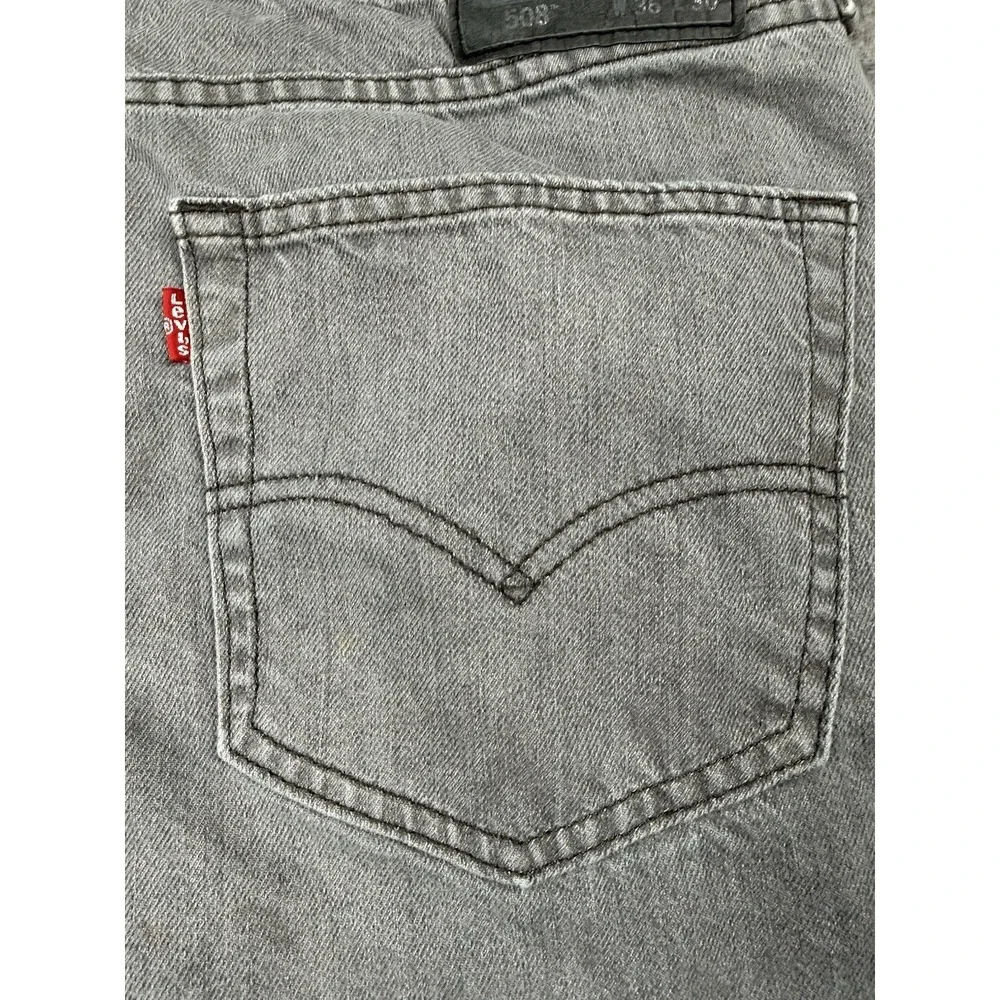 Levi‎ Strauss & Co 508 Mens Size 36x30 Denim Jeans Gray Straight Leg